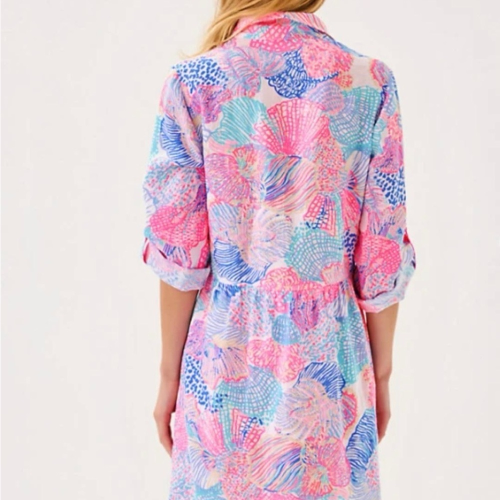 Lilly Pulitzer Shaela Button-up Dress, “Roar of the Seas” Print, Size small - Picture 3 of 16